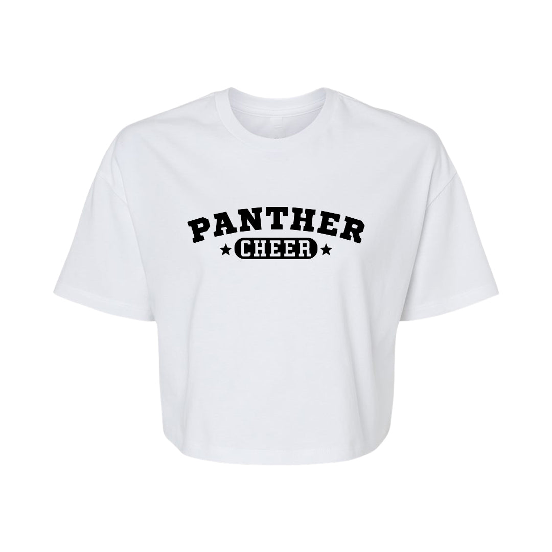 Women's Jersey Crop Tee - Panther Cheer 6482