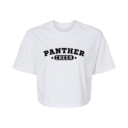 Women's Jersey Crop Tee - Panther Cheer 6482