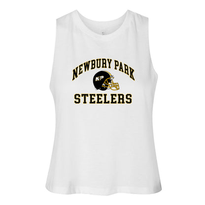 Steelers Vintage Arch Women's Racerback Crop Tank 6682