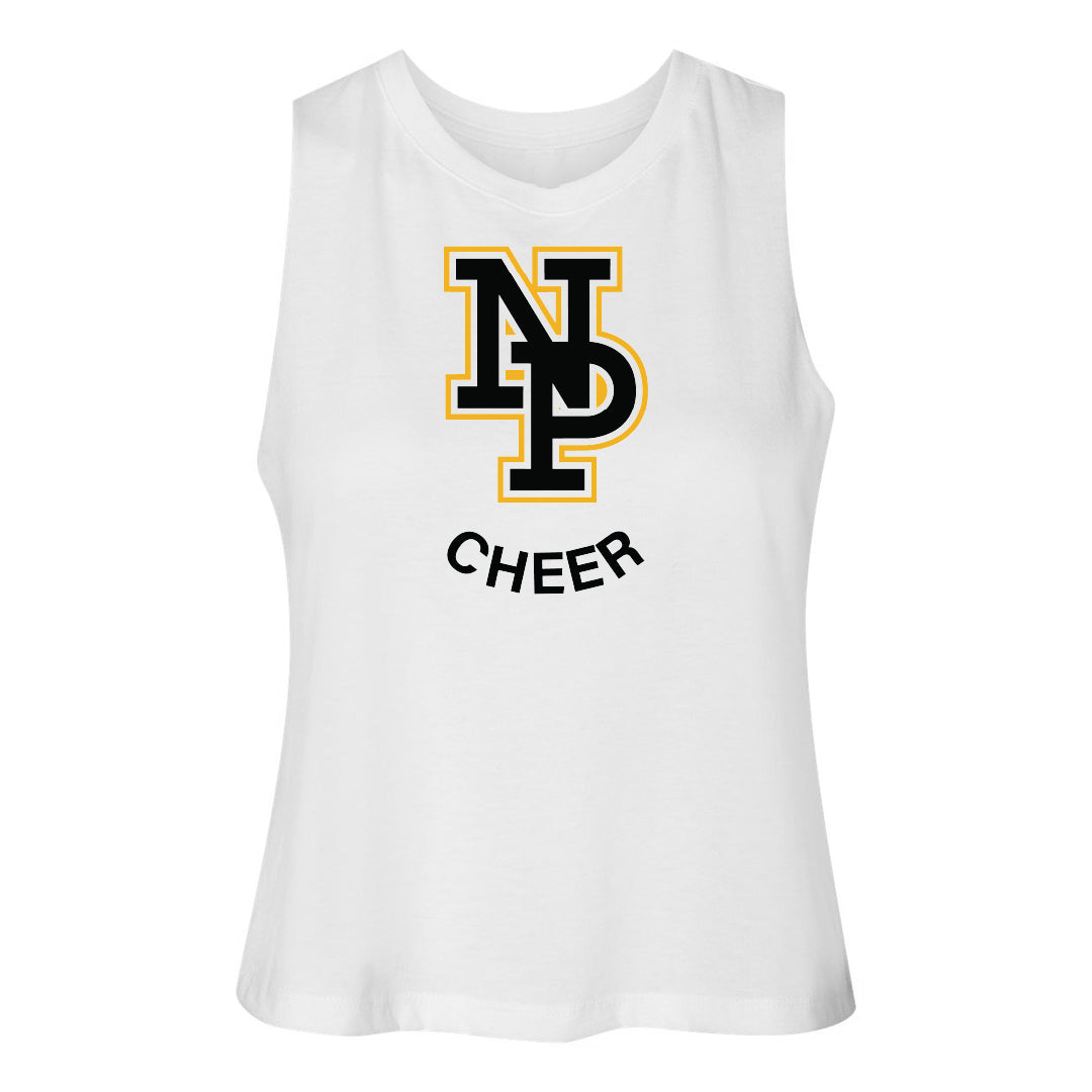 Women's Racerback Crop Tank - NP Cheer Main 6682
