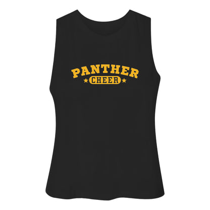 Women's Racerback Crop Tank - Panther Cheer 6682