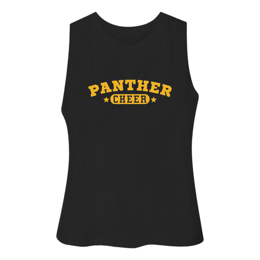 Women's Racerback Crop Tank - Panther Cheer 6682