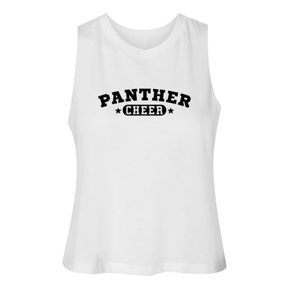 Women's Racerback Crop Tank - Panther Cheer 6682