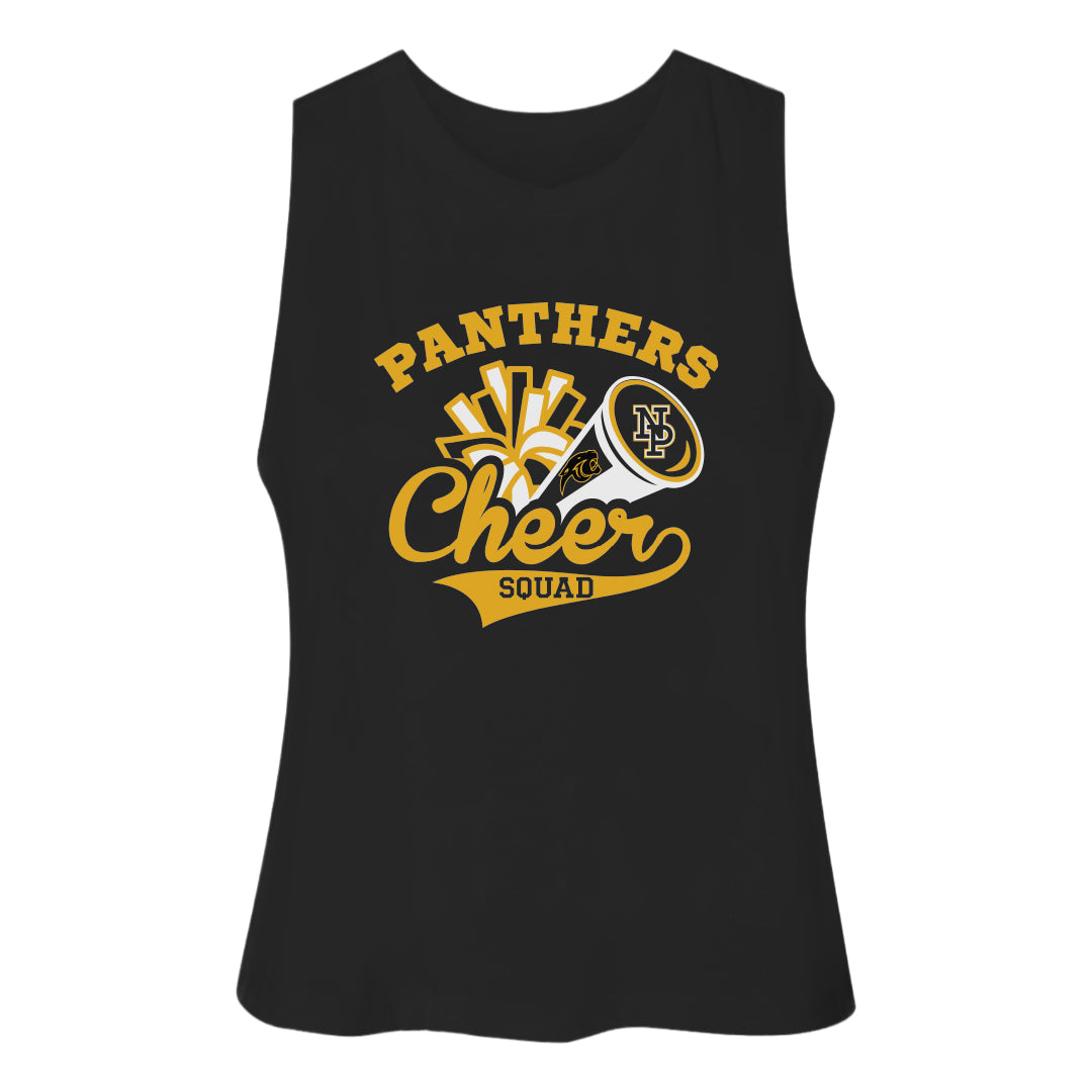 Women's Racerback Crop Tank - NPHS Pom Megaphone Main 6682