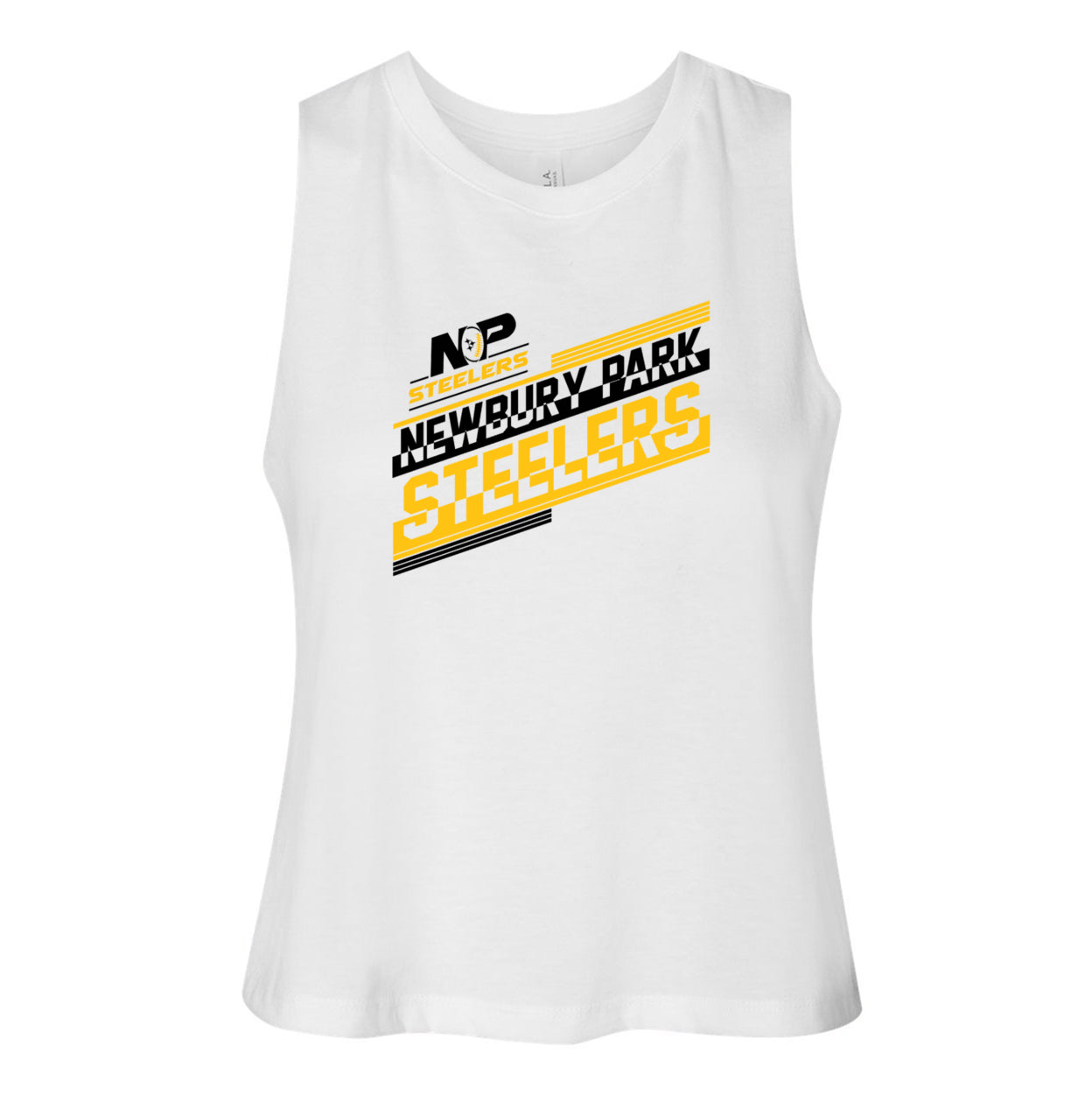 Steelers Glitch Women's Racerback Crop Tank 6682