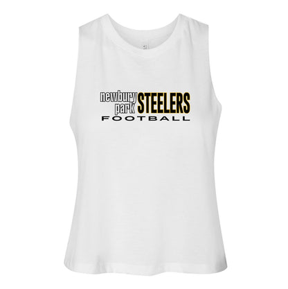 Steelers Outline Women's Racerback Crop Tank 6682