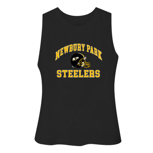 Steelers Vintage Arch Women's Racerback Crop Tank 6682