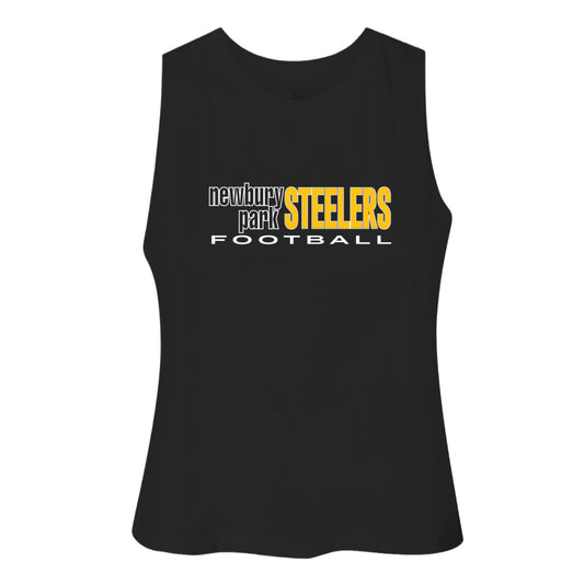 Steelers Outline Women's Racerback Crop Tank 6682