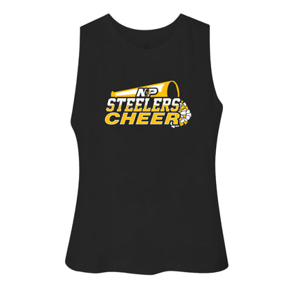 Steelers Cheer Stack Women's Racerback Crop Tank 6682
