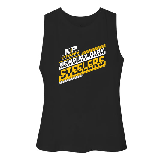 Steelers Glitch Women's Racerback Crop Tank 6682