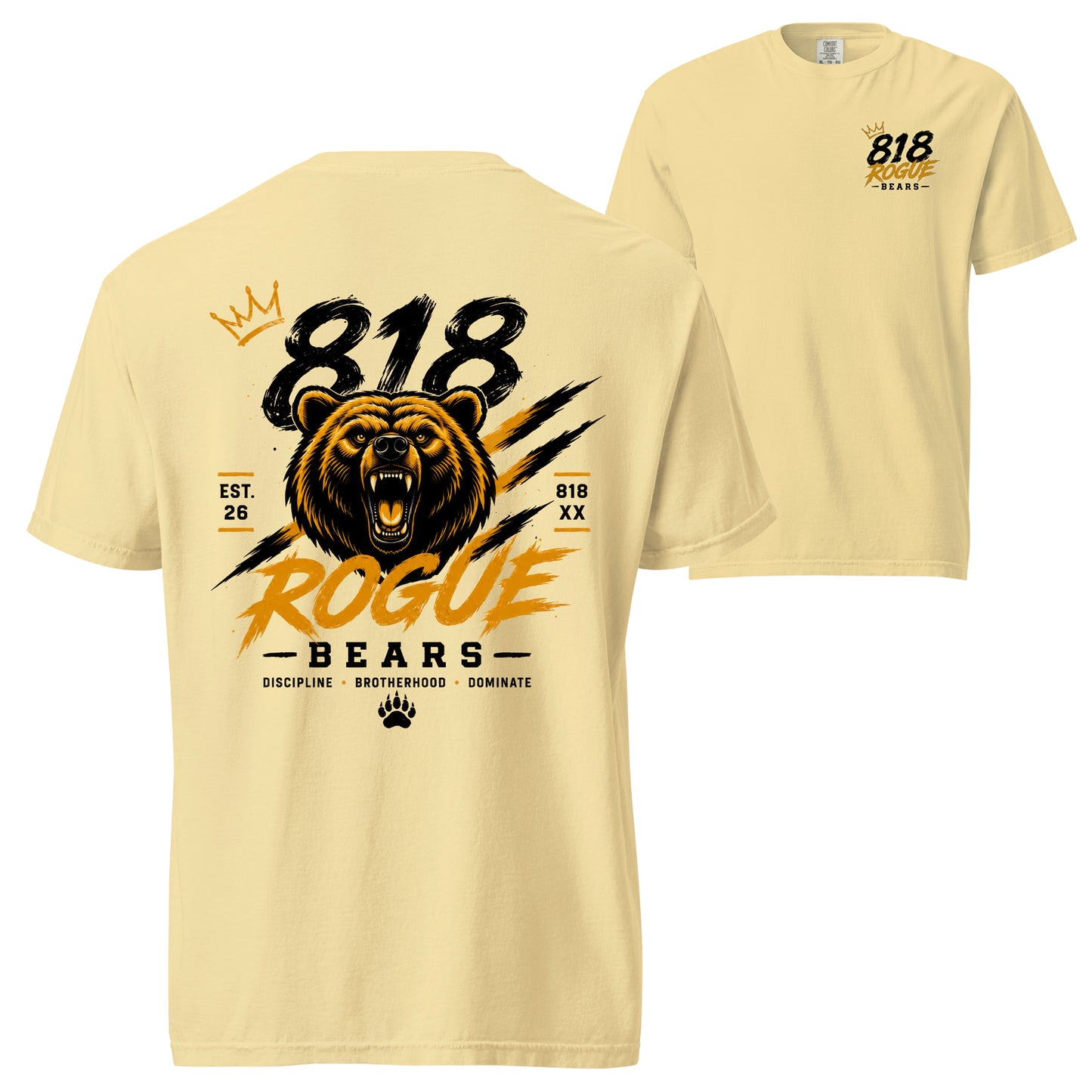 Crown Bear Head Comfort Colors Tee 1717