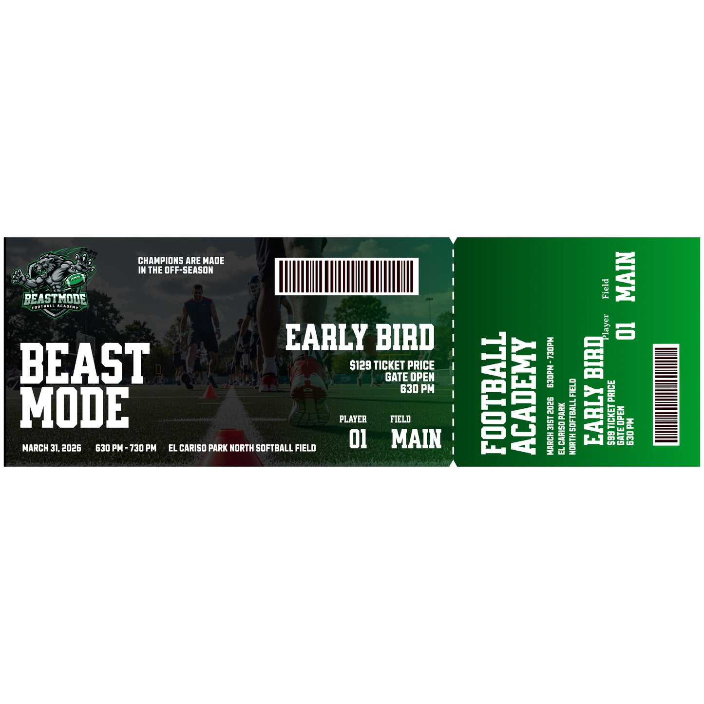 Beast Mode Football Academy Package