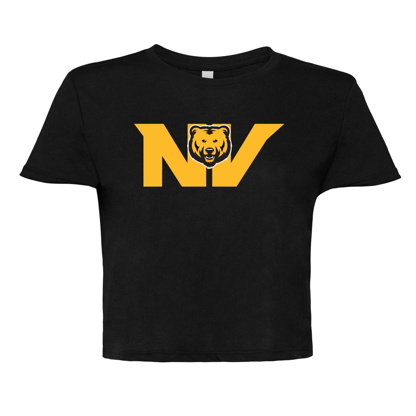 Ladies' Cropped T-Shirt Flowy Jersey - Main Logo