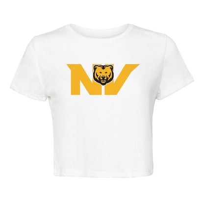 Ladies' Cropped T-Shirt Flowy Jersey - Main Logo