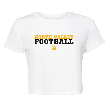 Ladies' Cropped T-Shirt Flowy Jersey - North Valley Football