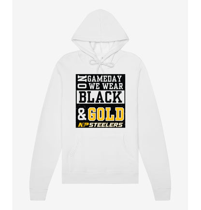 NP Game Day Black & Gold Unisex Sponge Fleece Hoodie 3719
