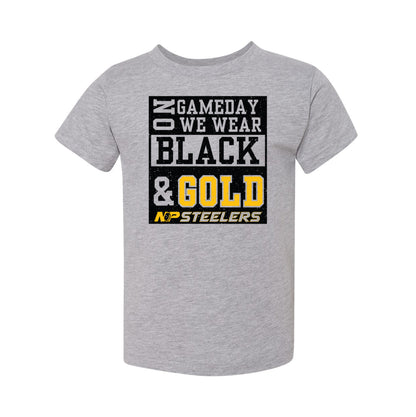 NP Game Day Black & Gold Toddler Tee 3001T