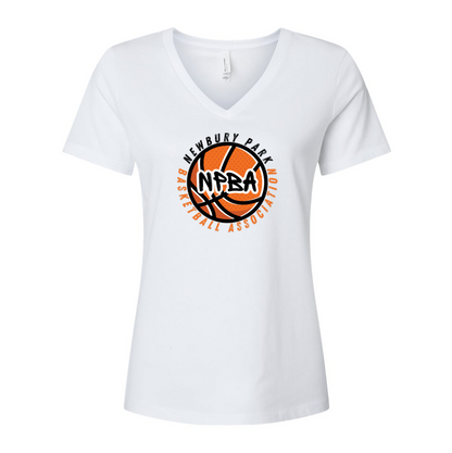 Women's Relaxed Jersey V-Neck 6405 - NPBA Logo