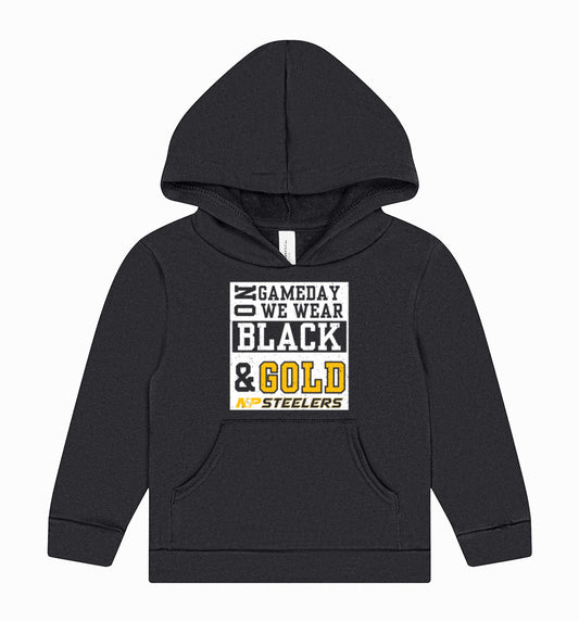 NP Game Day Black & Gold Toddler Hooded Sweatshirt 3719T