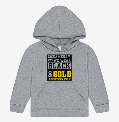 NP Game Day Black & Gold Toddler Hooded Sweatshirt 3719T
