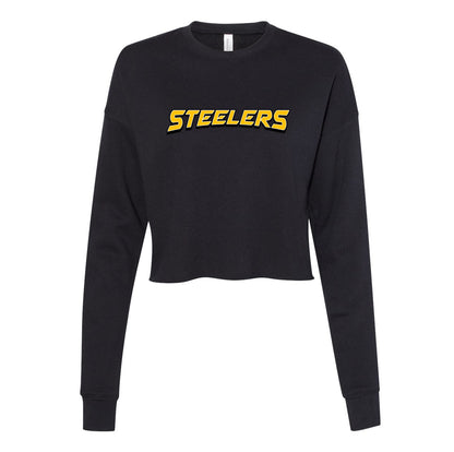 NP Steelers Arch Women's Crop Fleece Crewneck Sweatshirt 7503