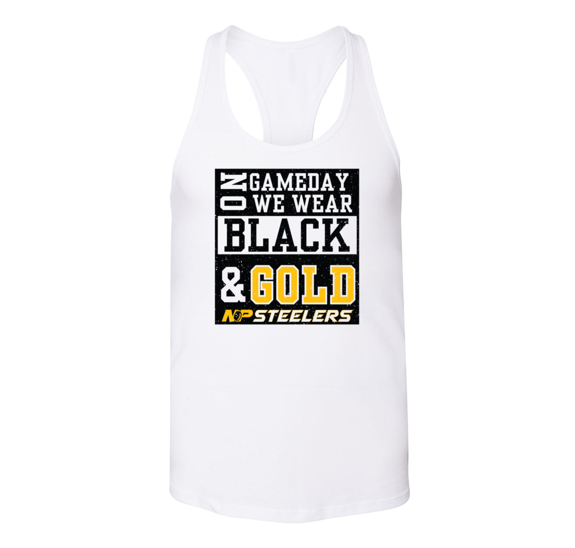 NP Game Day Black & Gold Women's Racerback Tank 6008