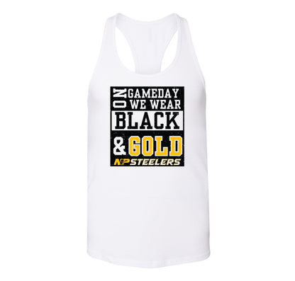 NP Game Day Black & Gold Women's Racerback Tank 6008