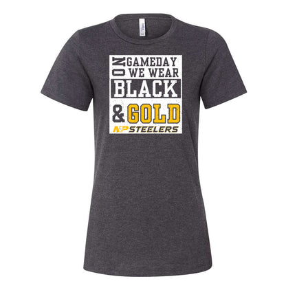 NP Gameday Black & Gold Women's Relaxed Tee 6400