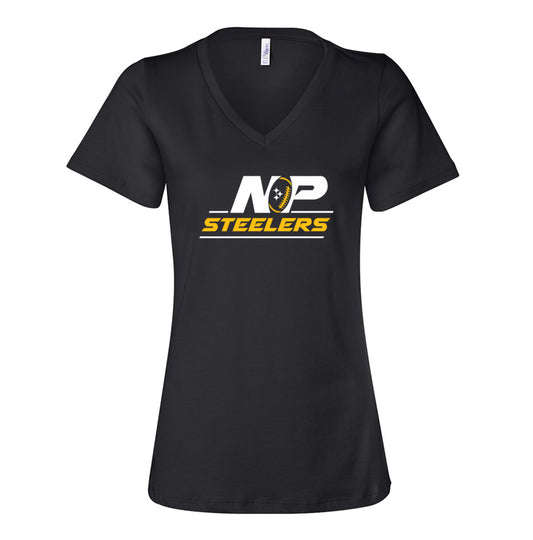 NP Vintage Logo Women's Relaxed V-Neck Tee 6405