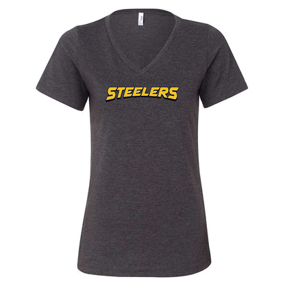 NP Steelers Arch Women's Relaxed V-Neck Tee 6405