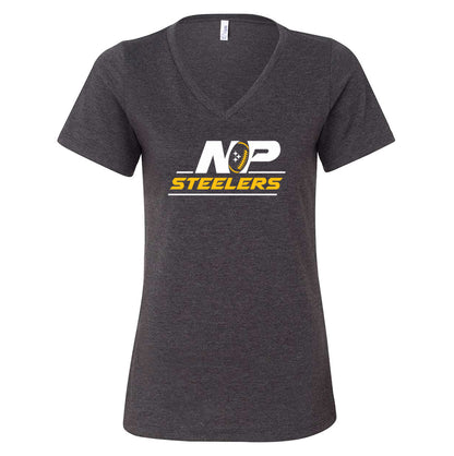 NP Vintage Logo Women's Relaxed V-Neck Tee 6405