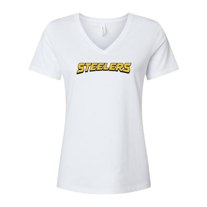 NP Steelers Arch Women's Relaxed V-Neck Tee 6405