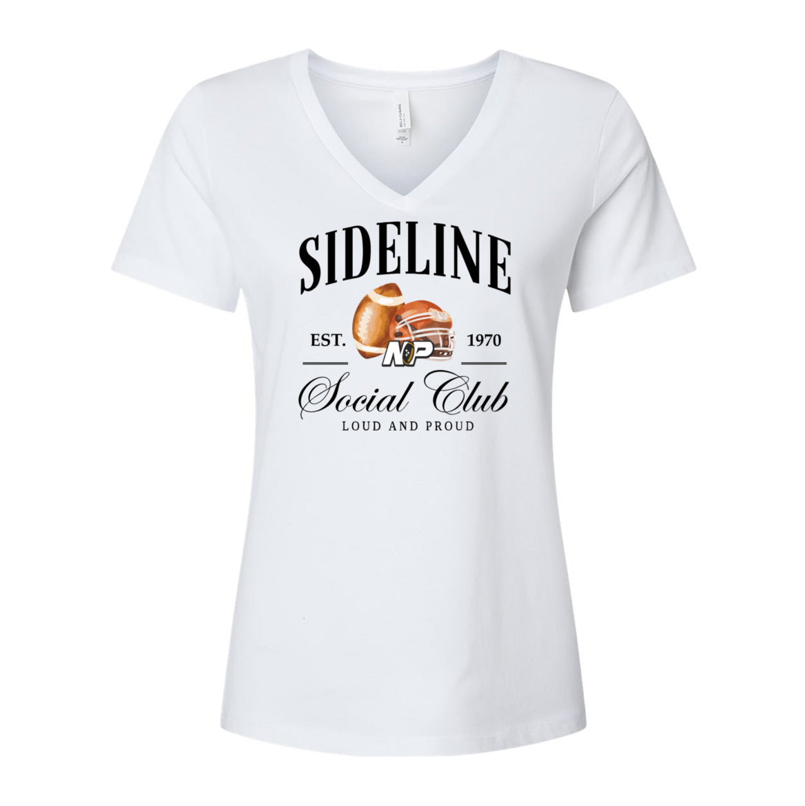 NP Sideline Social Club Women's Relaxed V-Neck Tee 6405