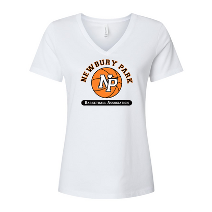 Women's Relaxed Jersey V-Neck 6405 - NPBA Vintage Logo