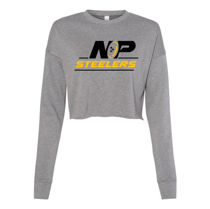NP Vintage Logo Women's Crop Fleece Crewneck Sweatshirt 7503