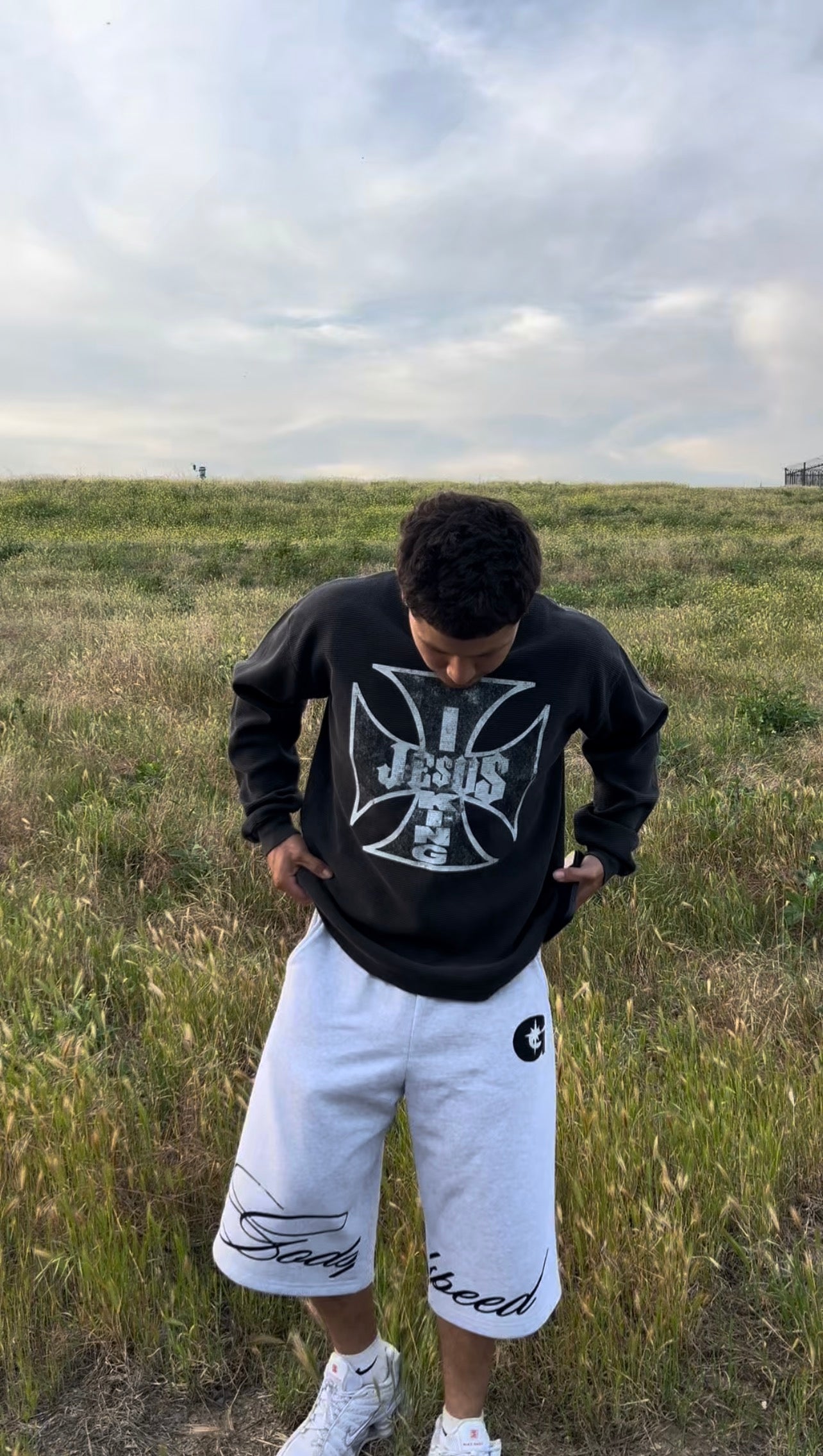 Jesus Is King Waffle Knit Thermal