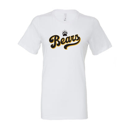 Ladies' T-Shirt Relaxed Jersey Cotton - Bears Script