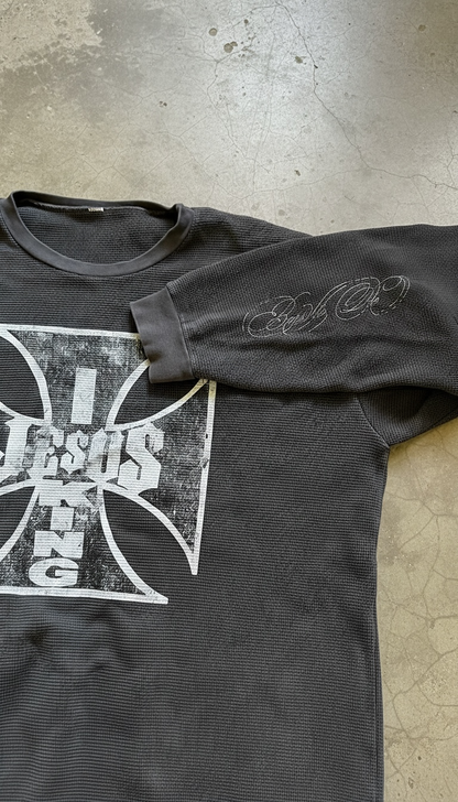 Jesus Is King Waffle Knit Thermal