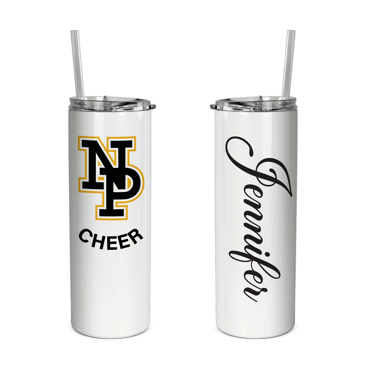 20 OZ. Skinny Tumbler - NPHS Cheer Main