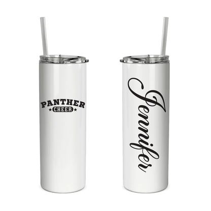 20 OZ. Skinny Tumbler - NPHS Panther Cheer