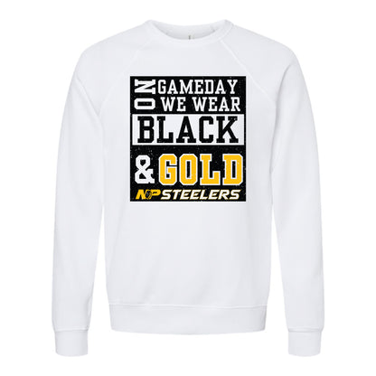 NP Game Day Black & Gold Fleece Crewneck Sweatshirt 3901