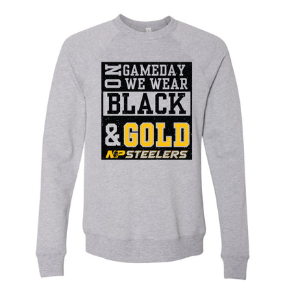 NP Game Day Black & Gold Fleece Crewneck Sweatshirt 3901