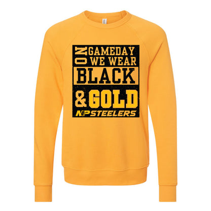 NP Game Day Black & Gold Fleece Crewneck Sweatshirt 3901