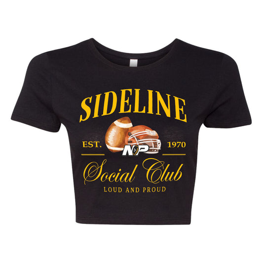 NP Sideline Social Club Logo Women’s Fitted Crop Tee - 6681