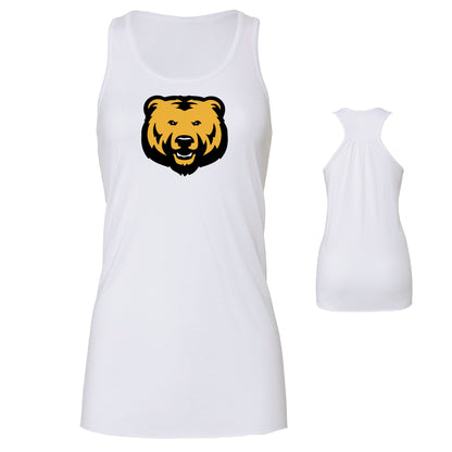 Ladies' Tank Top Flowy Racer Back  - Bear Head