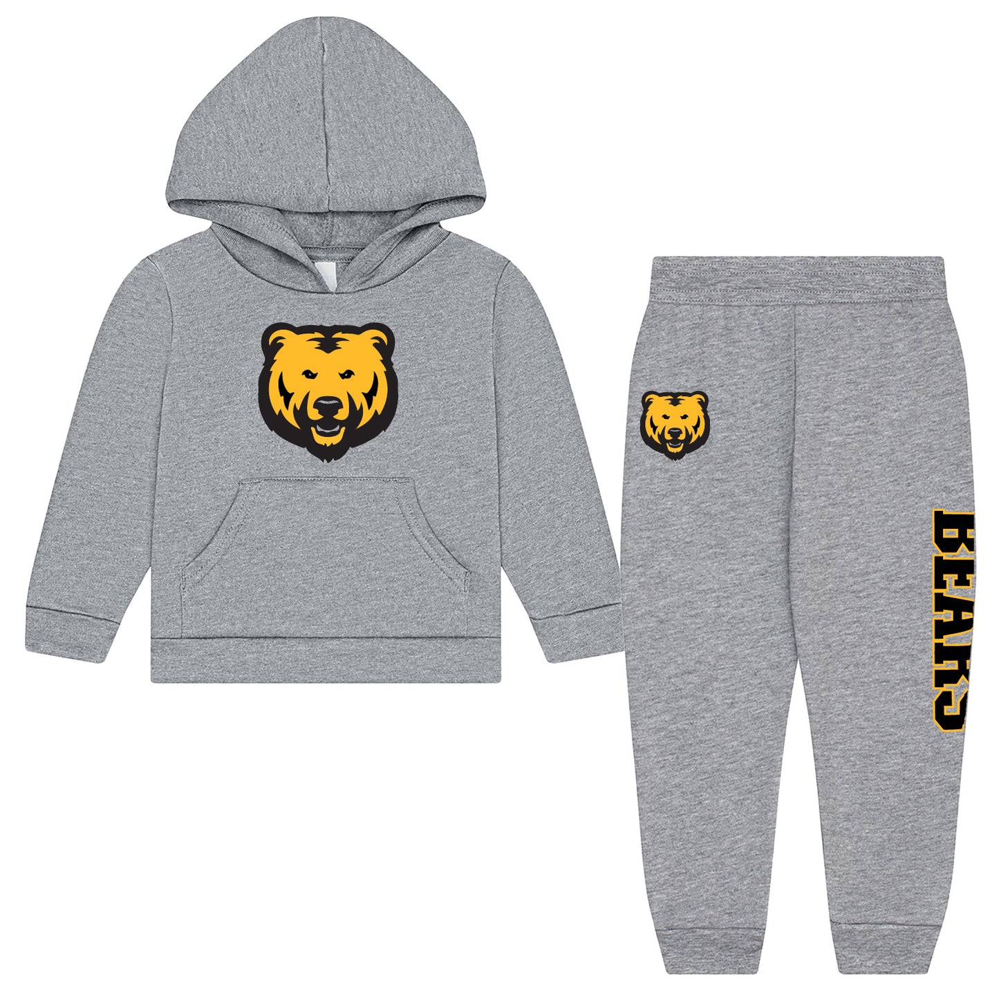 Toddler Fleece Jogger Set - Bear Head
