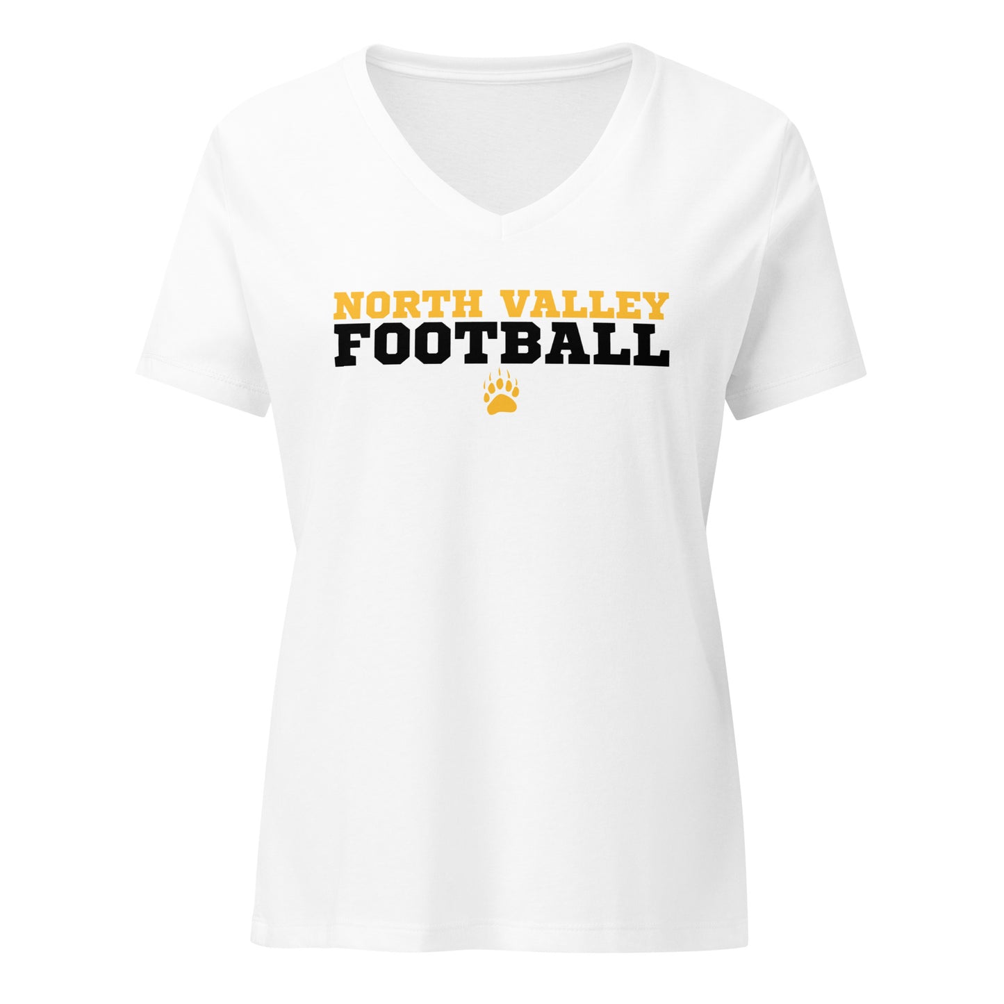 Ladies' V-Neck T-Shirt Relaxed Jersey  - North Valley Football