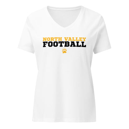 Ladies' V-Neck T-Shirt Relaxed Jersey  - North Valley Football